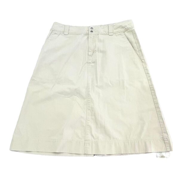 Patagonia Women's Organic Cotton Flat Front  Mini A-Line Skirt Off White Size 6 - Picture 1 of 4